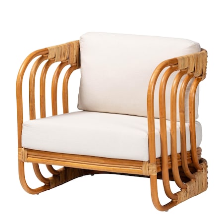 Bali & Pari Corsa Modern Bohemian Natural Rattan Arm Chair 243-13541-ZORO